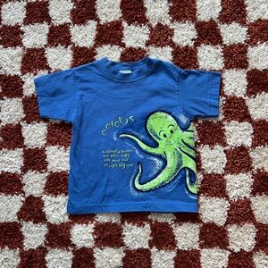Vintage OshKosh B'gosh Blue Tee with Green Octopus